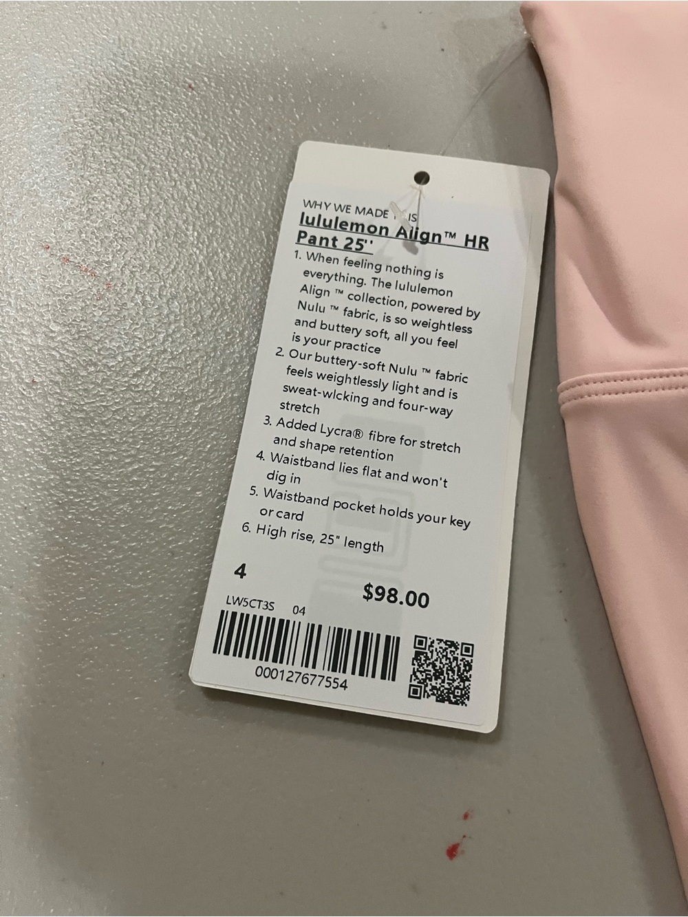 Lululemon Define Jacket & Leggings Set Light Pink Gold Zip Size 4 - Picture 8 of 8